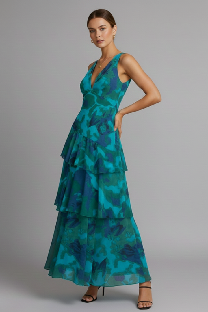 Vaelisse | Plissiertes Maxikleid