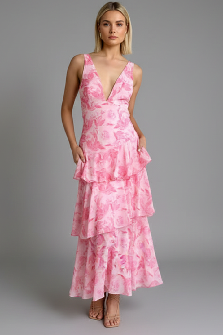 Vaelisse | Plissiertes Maxikleid