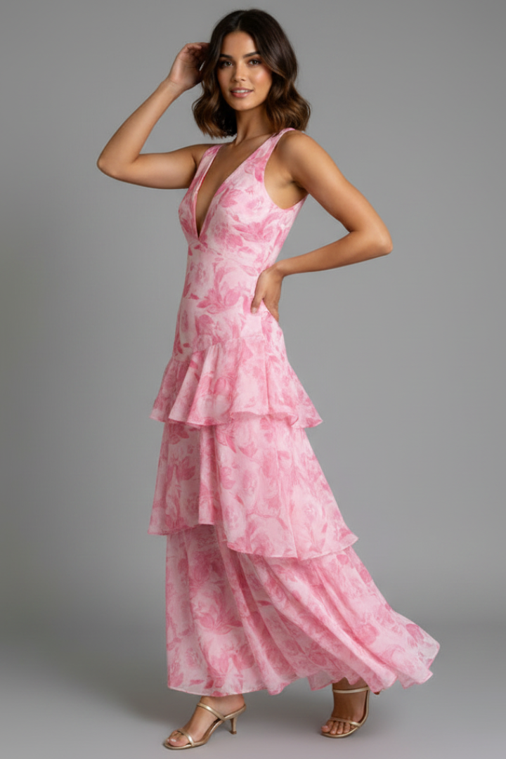 Vaelisse | Plissiertes Maxikleid