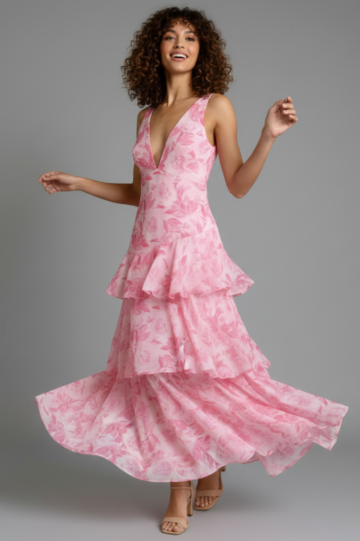 Vaelisse | Plissiertes Maxikleid