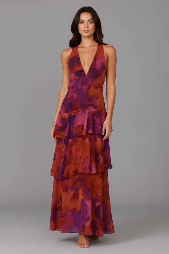 Vaelisse | Plissiertes Maxikleid