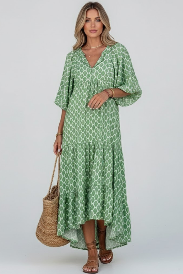 Vaenya | Gestuftes Maxikleid
