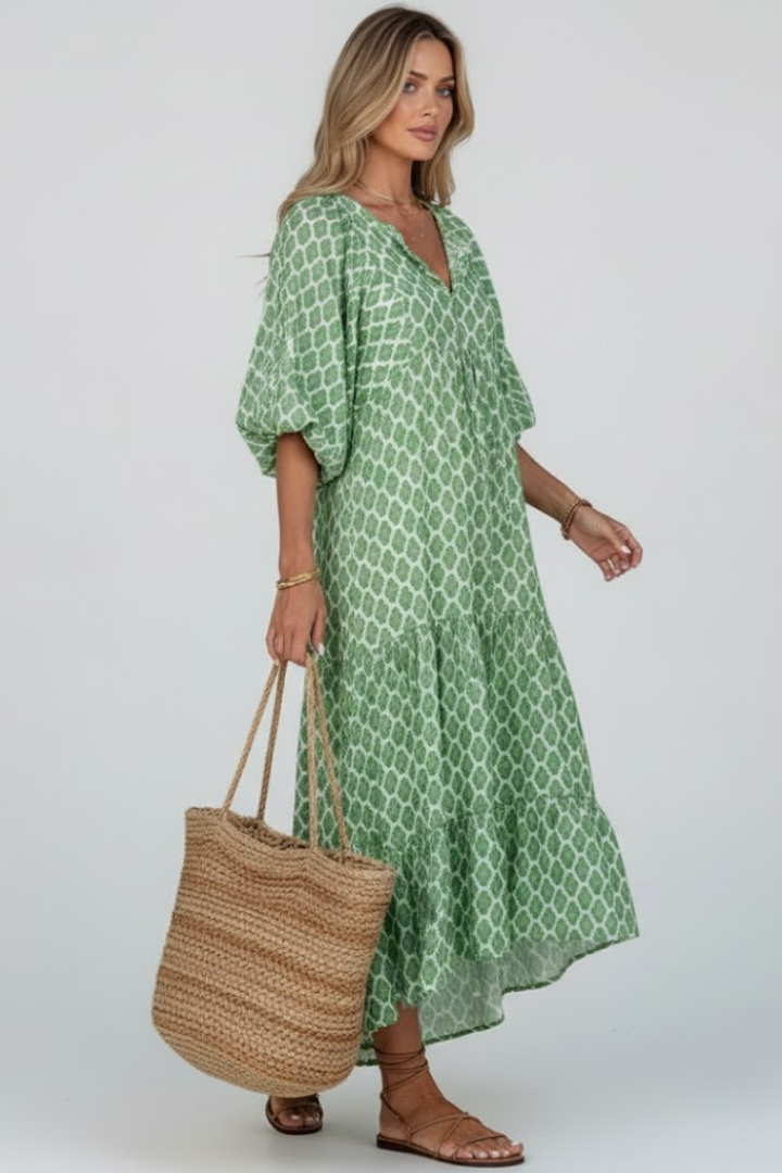 Vaenya | Gestuftes Maxikleid