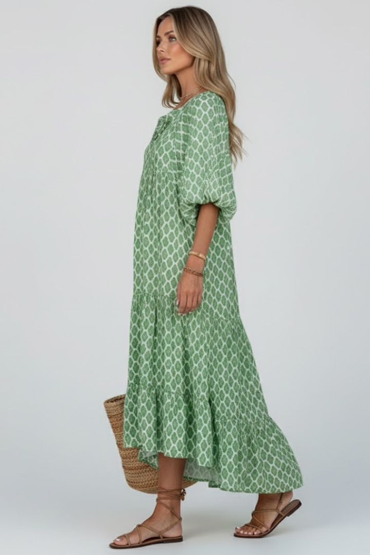 Vaenya | Gestuftes Maxikleid