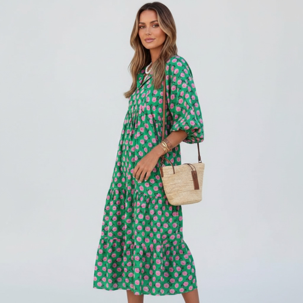 Vaenya | Gestuftes Maxikleid