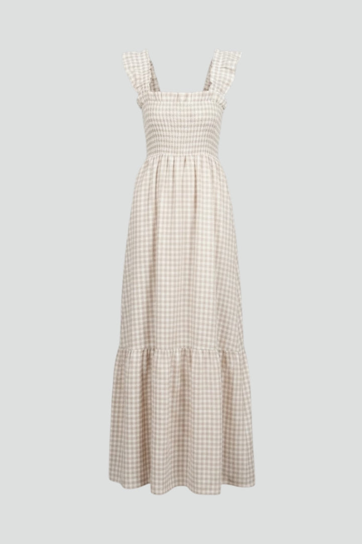 Valeska | Karo-Maxikleid