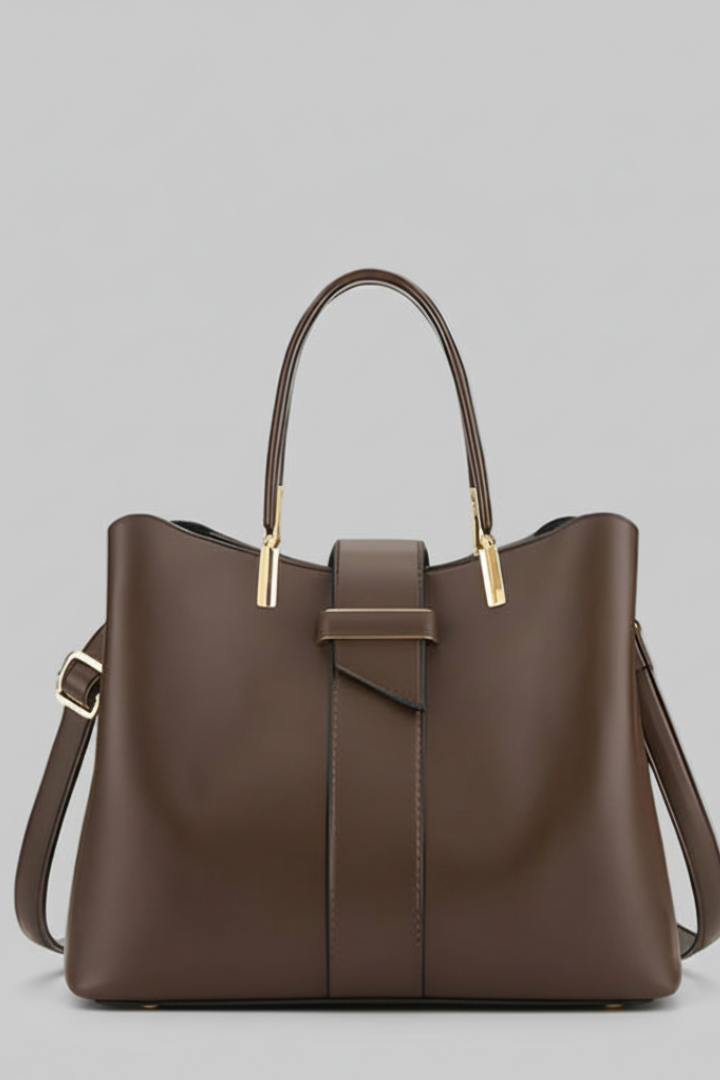 Velyra Crossbody-Tasche Detailansicht mit Struktur-Griffen | Saliénne