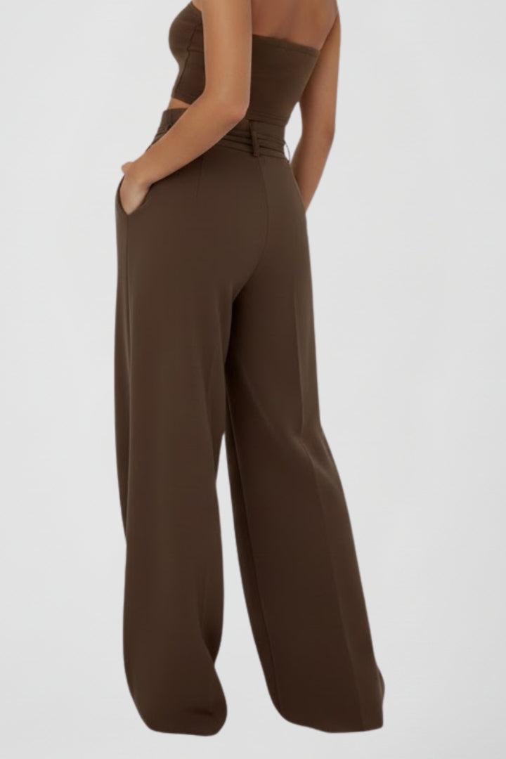 Vionne | Weite Hose mit Gürtel