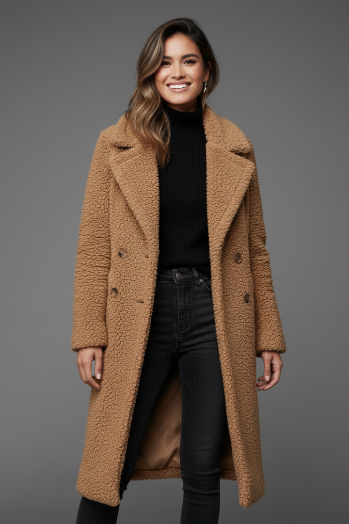 Camila | Texturierter Langmantel