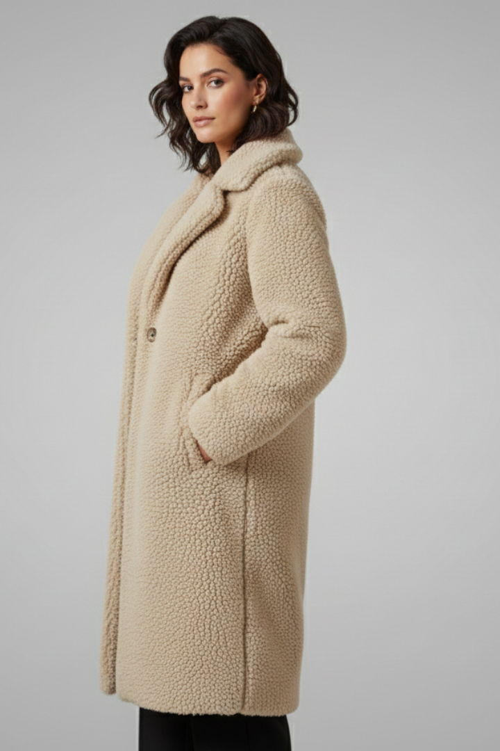 Evelyn | Langer Fleece-Mantel