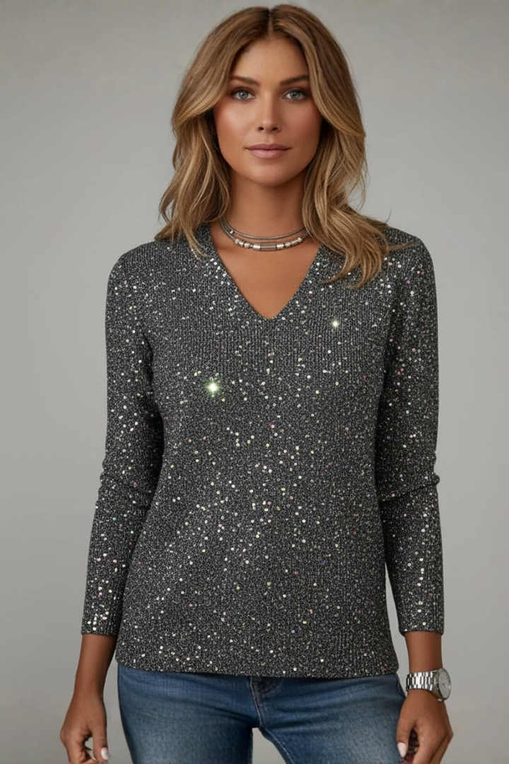 Aurora | Pailletten-Pullover