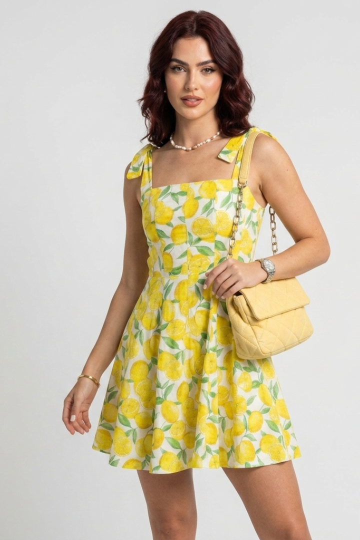 Zafira | Mini-Kleid mit Obstmotiv