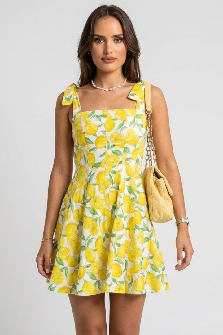 Zafira | Mini-Kleid mit Obstmotiv