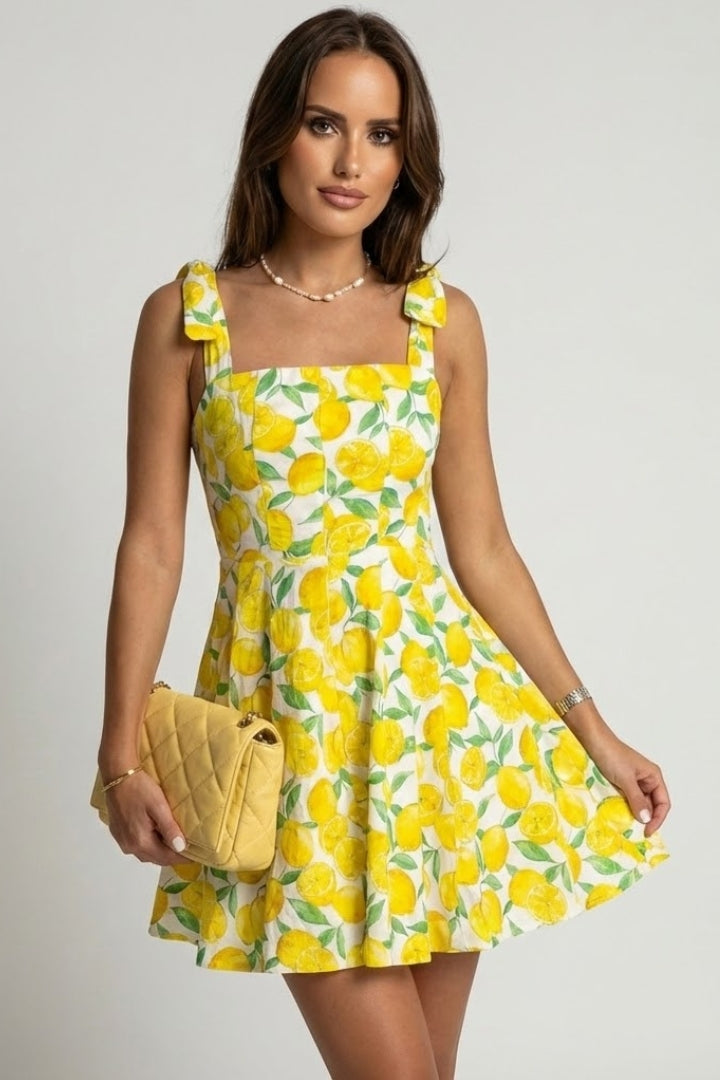 Zafira | Mini-Kleid mit Obstmotiv