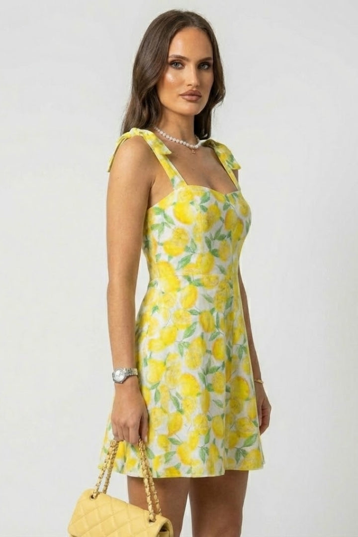Zafira | Mini-Kleid mit Obstmotiv