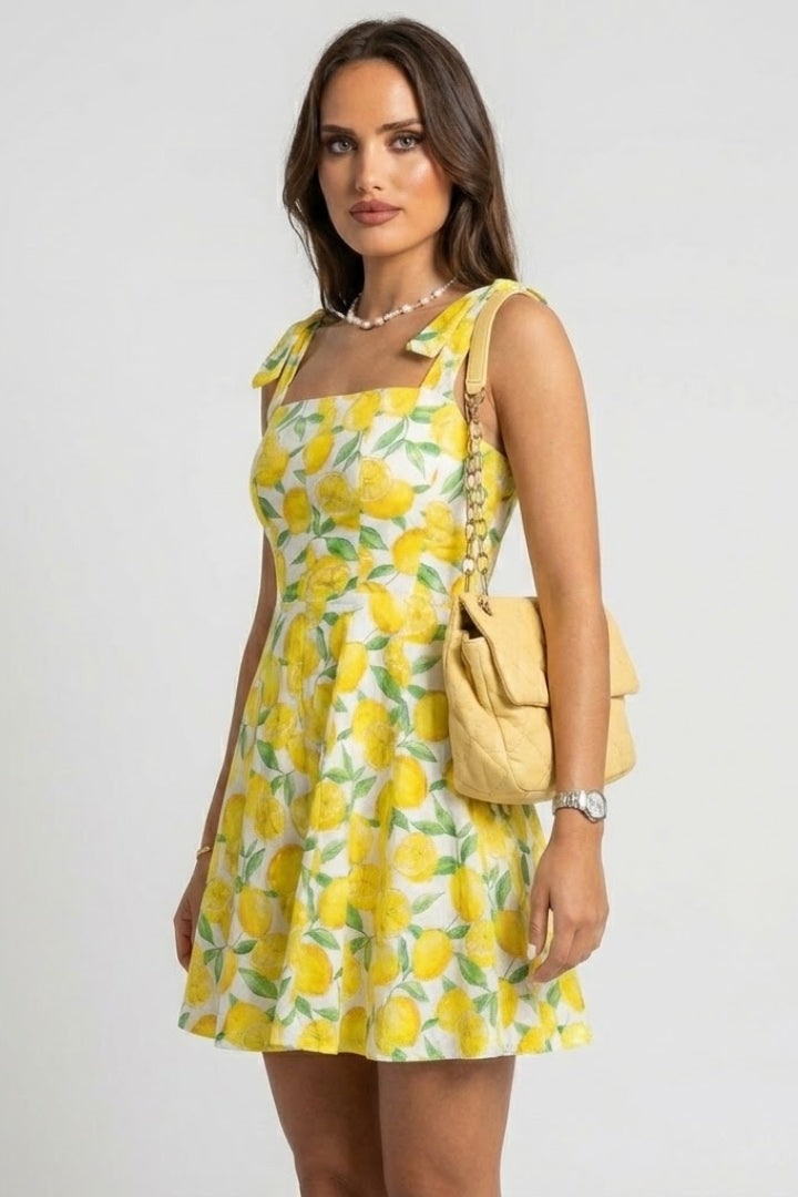 Zafira | Mini-Kleid mit Obstmotiv