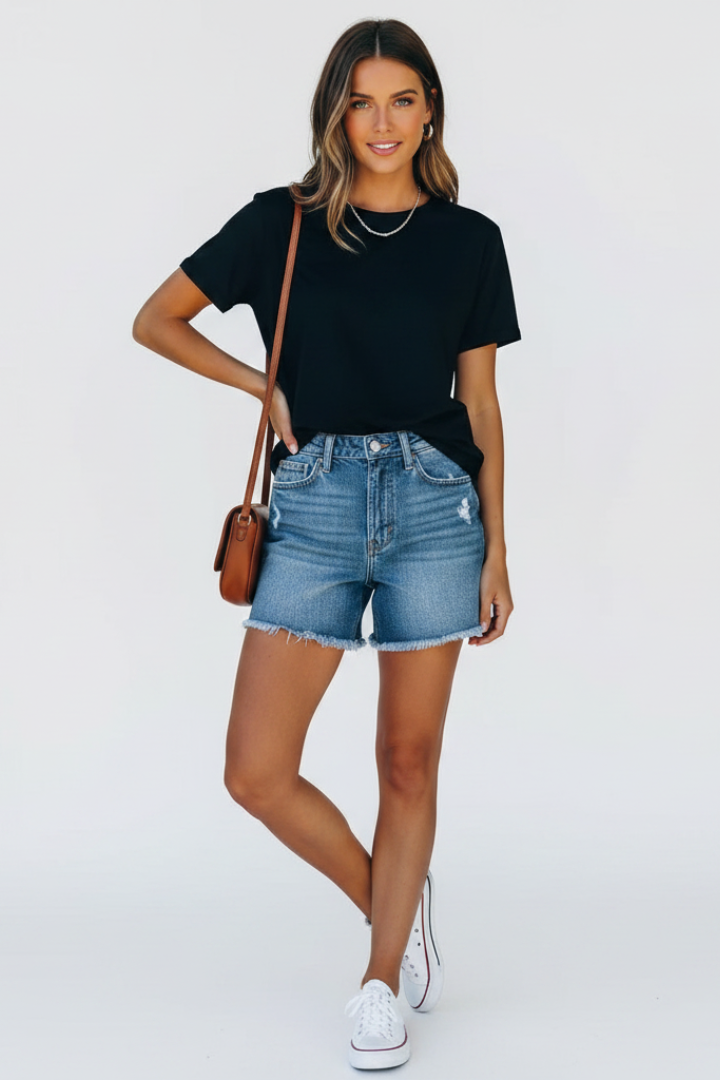 Zelora | Ripped Denim-Shorts
