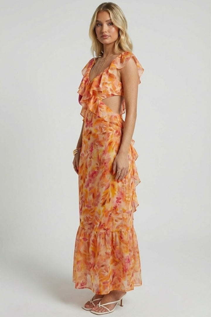 Zynelle | Blumen-Maxikleid