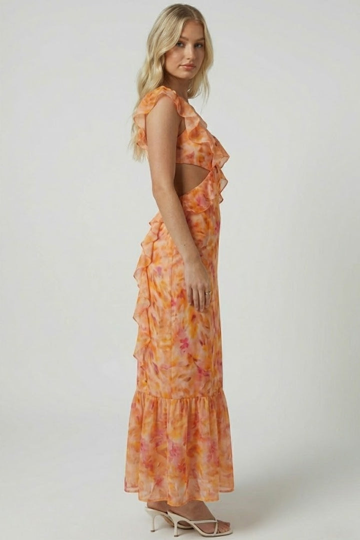Zynelle | Blumen-Maxikleid