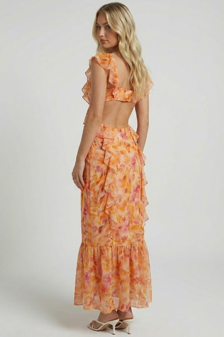 Zynelle | Blumen-Maxikleid