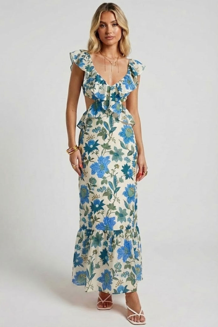 Zynelle | Blumen-Maxikleid