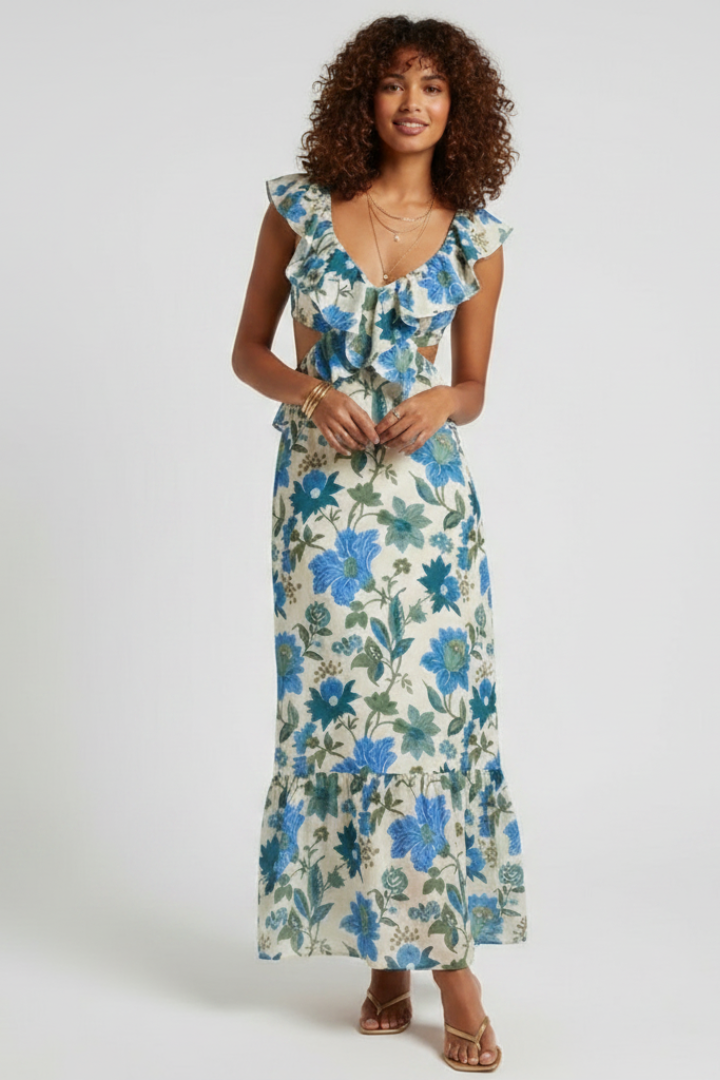 Zynelle | Blumen-Maxikleid