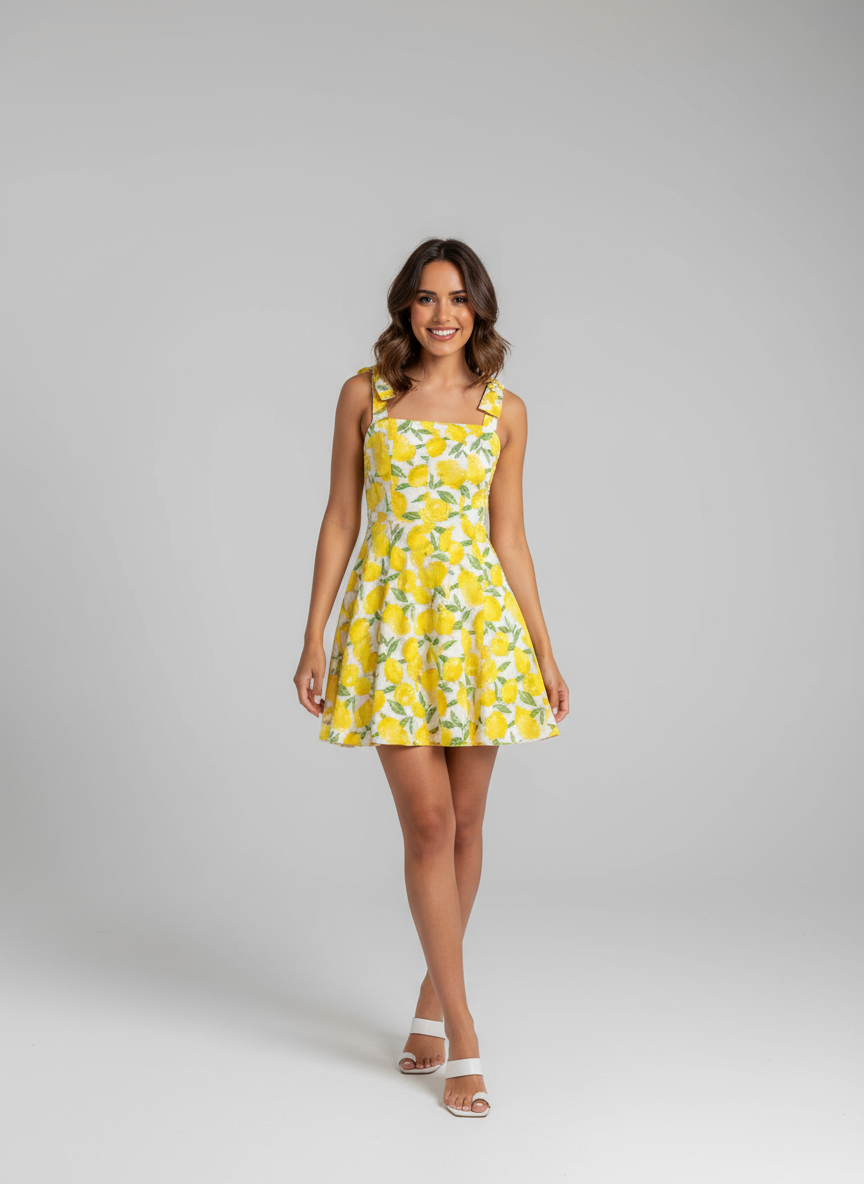 Bianca | Zitronen-Sommerkleid