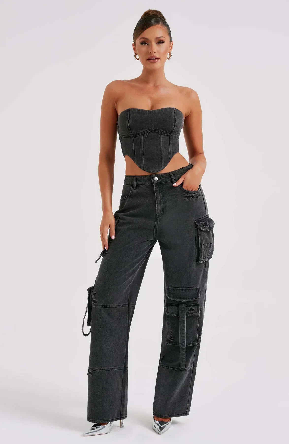 Feja | Zweiteiliges Denim-Set