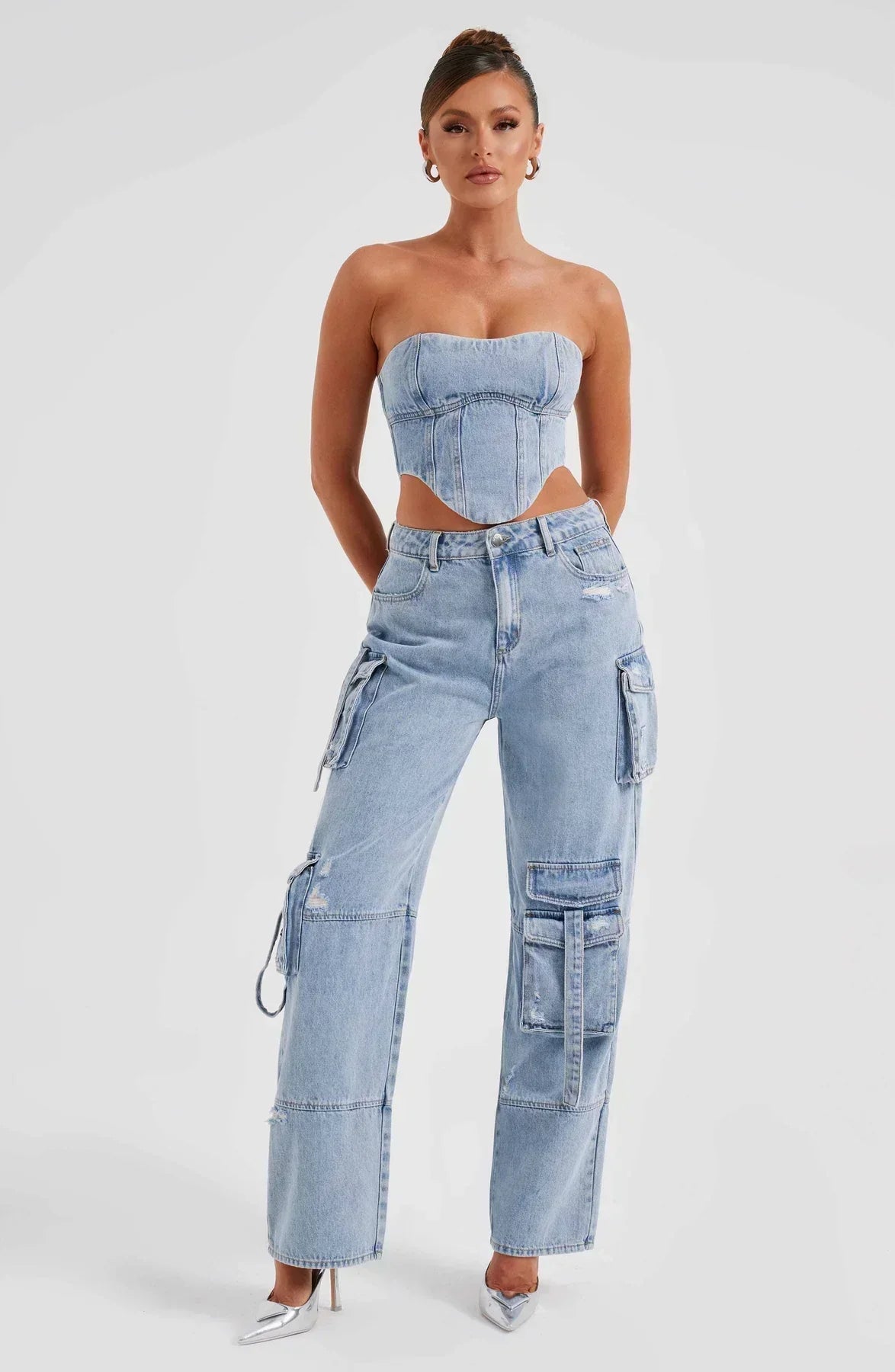 Feja | Zweiteiliges Denim-Set