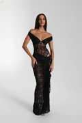 Oriana | Elegantes Midi-Spitzenkleid