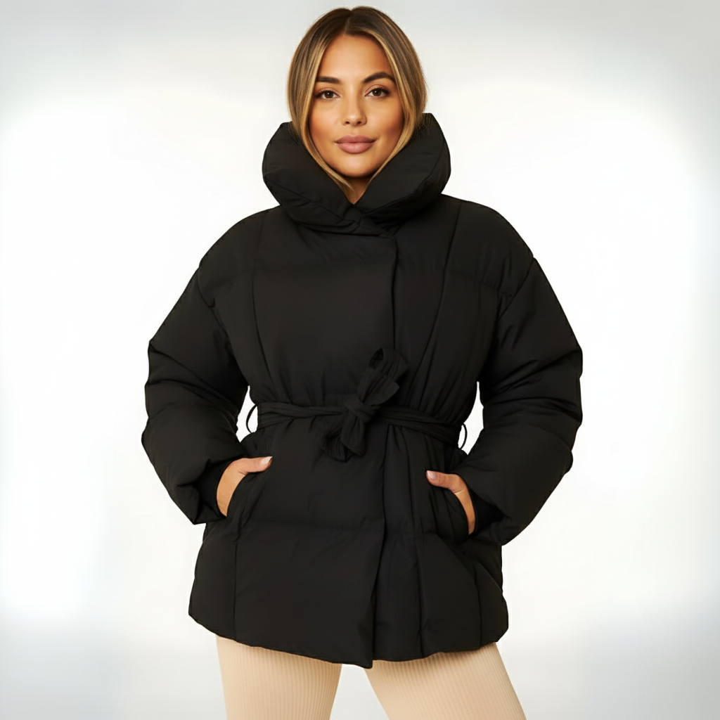 Amélie | Gepolsterte Pufferjacke mit hohem Kragen