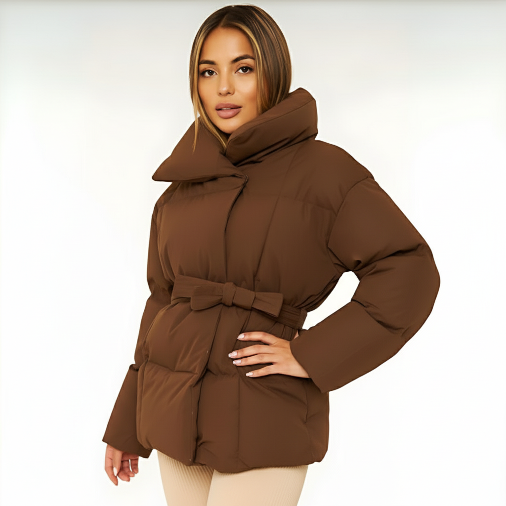 Amélie | Gepolsterte Pufferjacke mit hohem Kragen