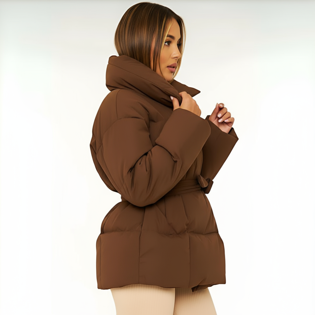 Amélie | Gepolsterte Pufferjacke mit hohem Kragen