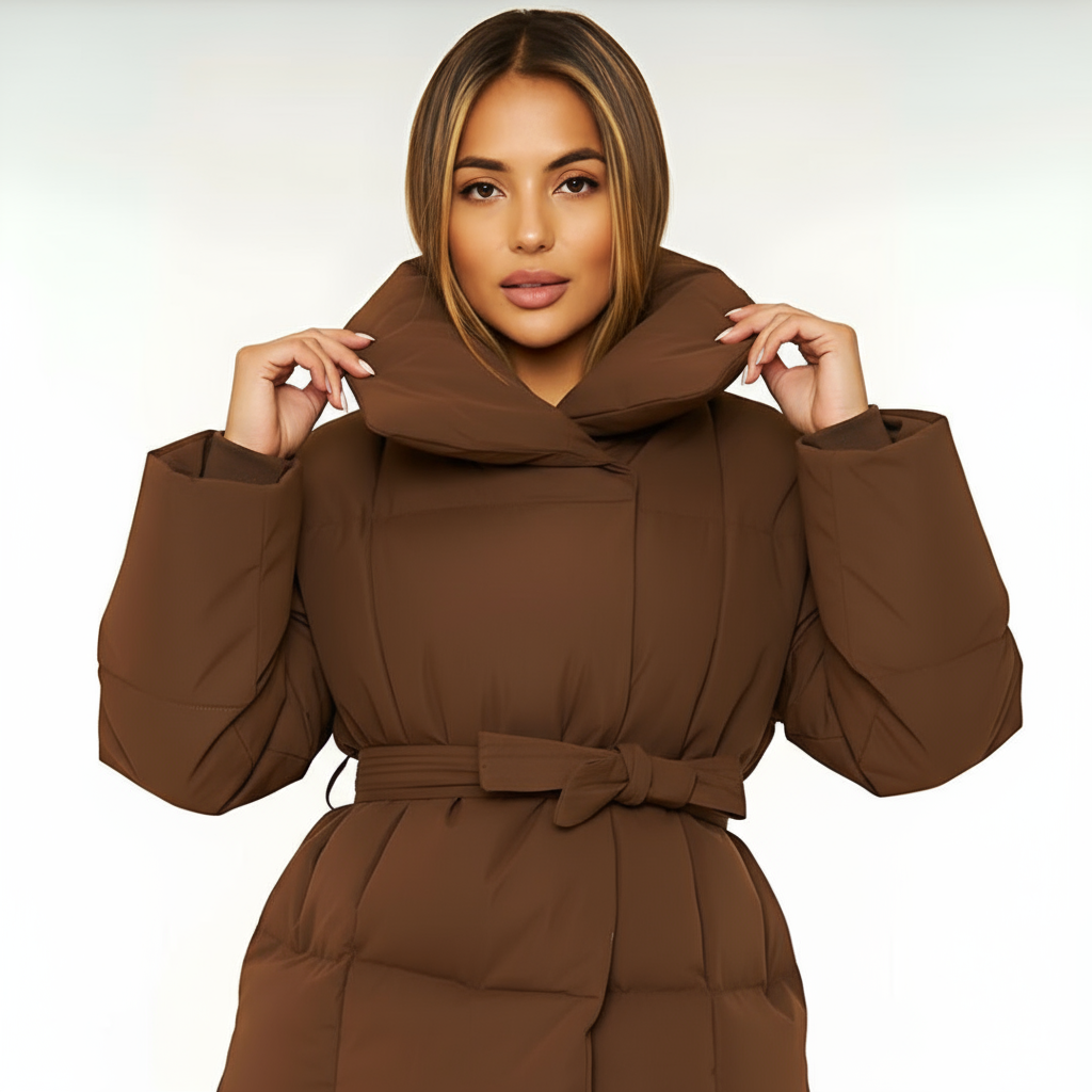 Amélie | Gepolsterte Pufferjacke mit hohem Kragen