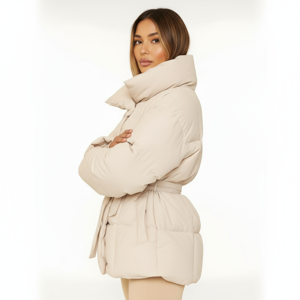 Amélie | Gepolsterte Pufferjacke mit hohem Kragen