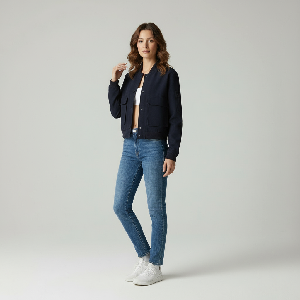 Celine | Kurztaillierte Bomberjacke