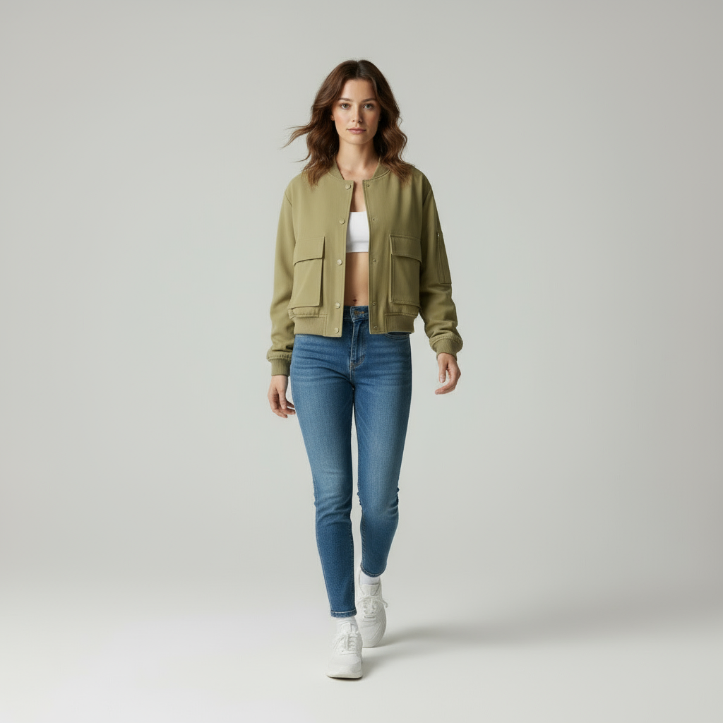 Celine | Kurztaillierte Bomberjacke