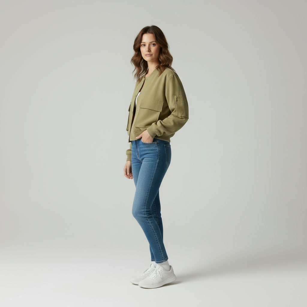 Celine | Kurztaillierte Bomberjacke