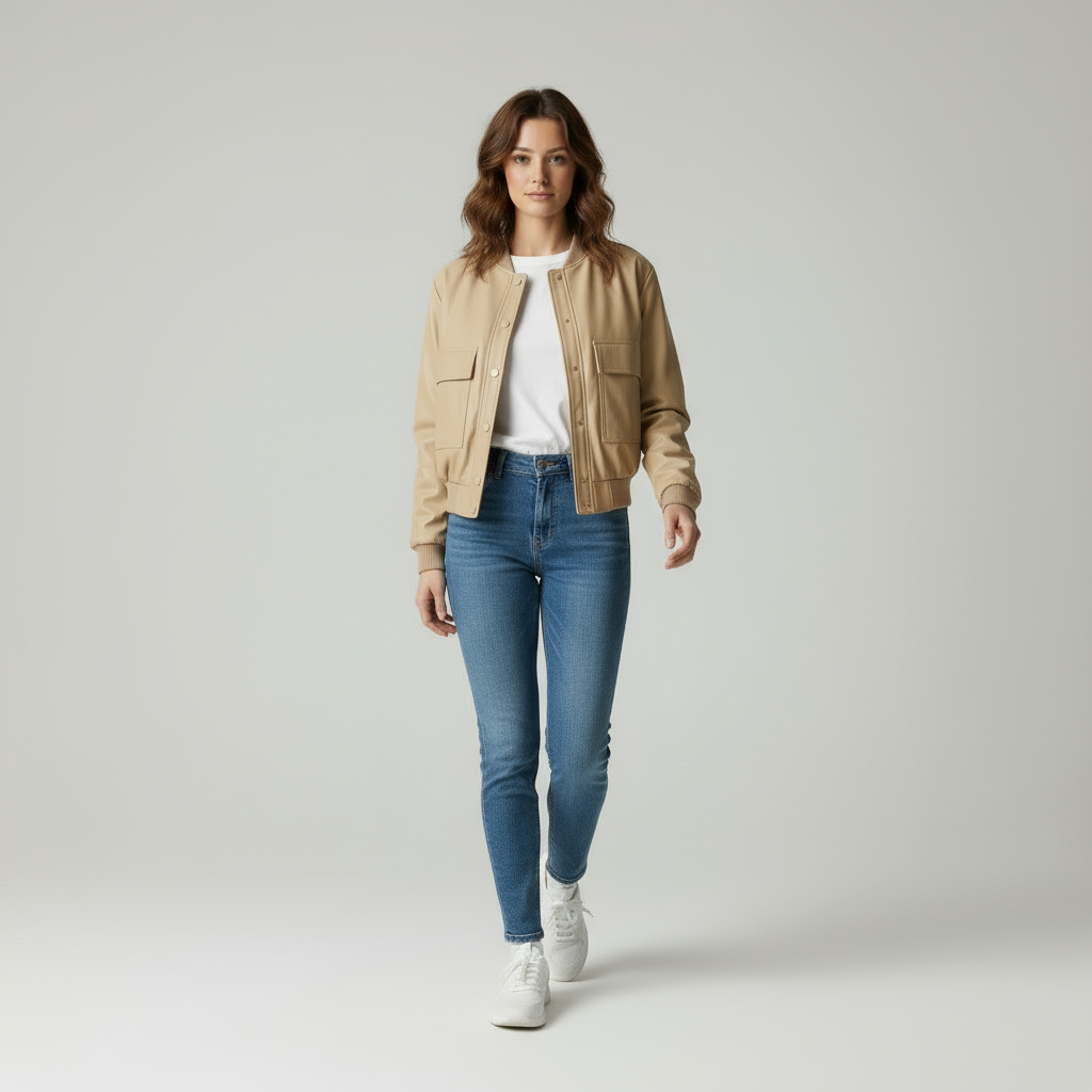 Celine | Kurztaillierte Bomberjacke