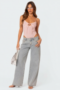 Faye | Weite Jeans mit Schleifenakzent