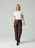 Isabeau | Hohe Taille Gerade Passform Vegane Lederleggings