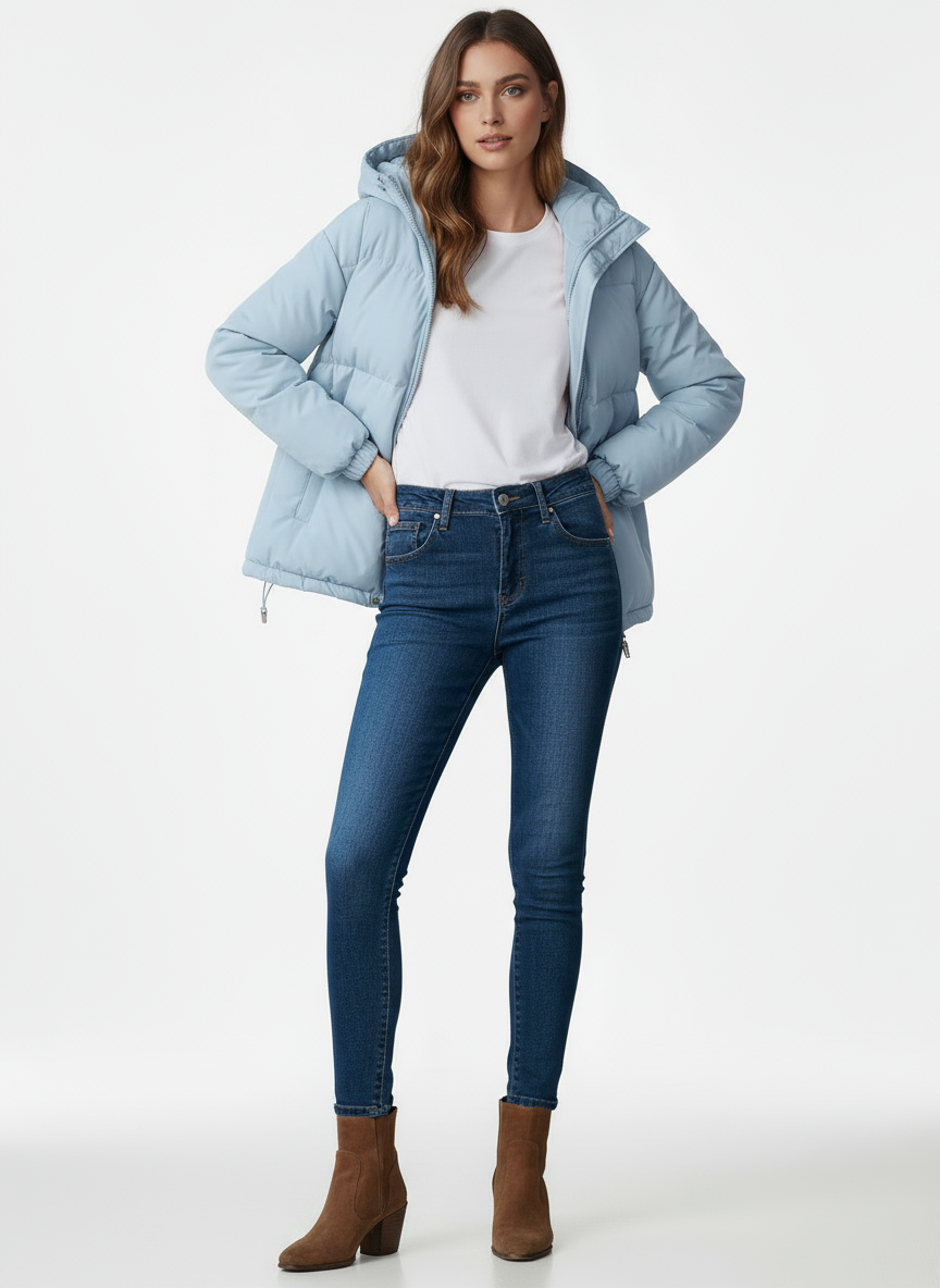Luna | Kapuzen-Pufferjacke